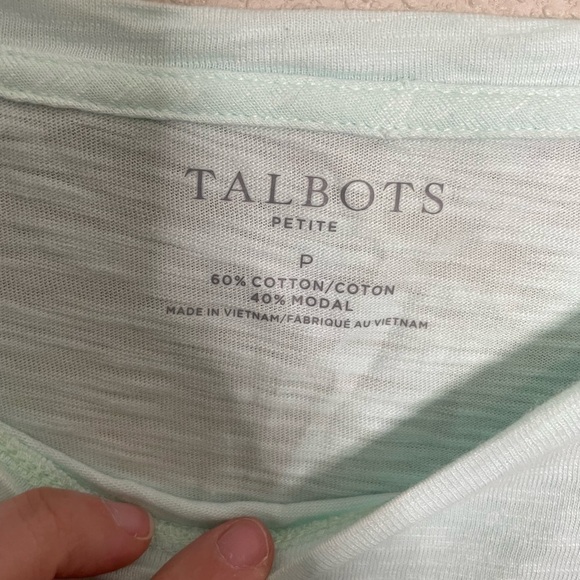 Talbots Blue Starfish Print T Shirt Petite - Picture 4 of 4